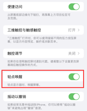 南岔苹果授权维修站分享iPhone轻点无法唤醒怎么办 