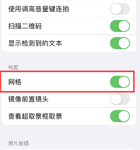 南岔苹果手机维修网点分享iPhone如何开启九宫格构图功能 