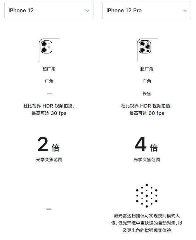 南岔苹果手机维修分享苹果 iPhone 12 与 iPhone 12 Pro 选哪款 